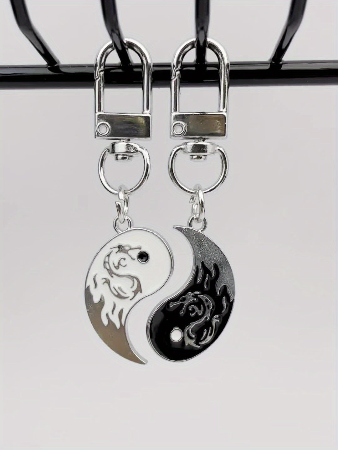 Tai Chi Pendant Keychain Set, Creative Decoration for Keys, Backpacks, Wallets