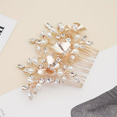 Alloy Hair Comb Faux Pearl Headdress Hair Accessories