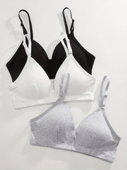 3pcs Wireless Bras - Comfy & Breathable Women's Lingerie