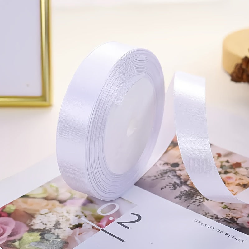 86m Polyester Stain Ribbon for Gift Wrapping, Bow Making, Wedding Deco