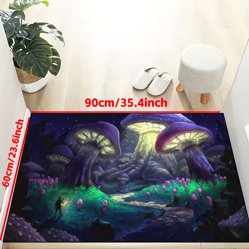 Mushroom Wonderland Door Mat Indoor Mat Non-slip Floor Rug Room Decoration