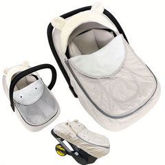 2 in 1 Baby Car Seat Cover Universal Fit Mesh Cover & Window