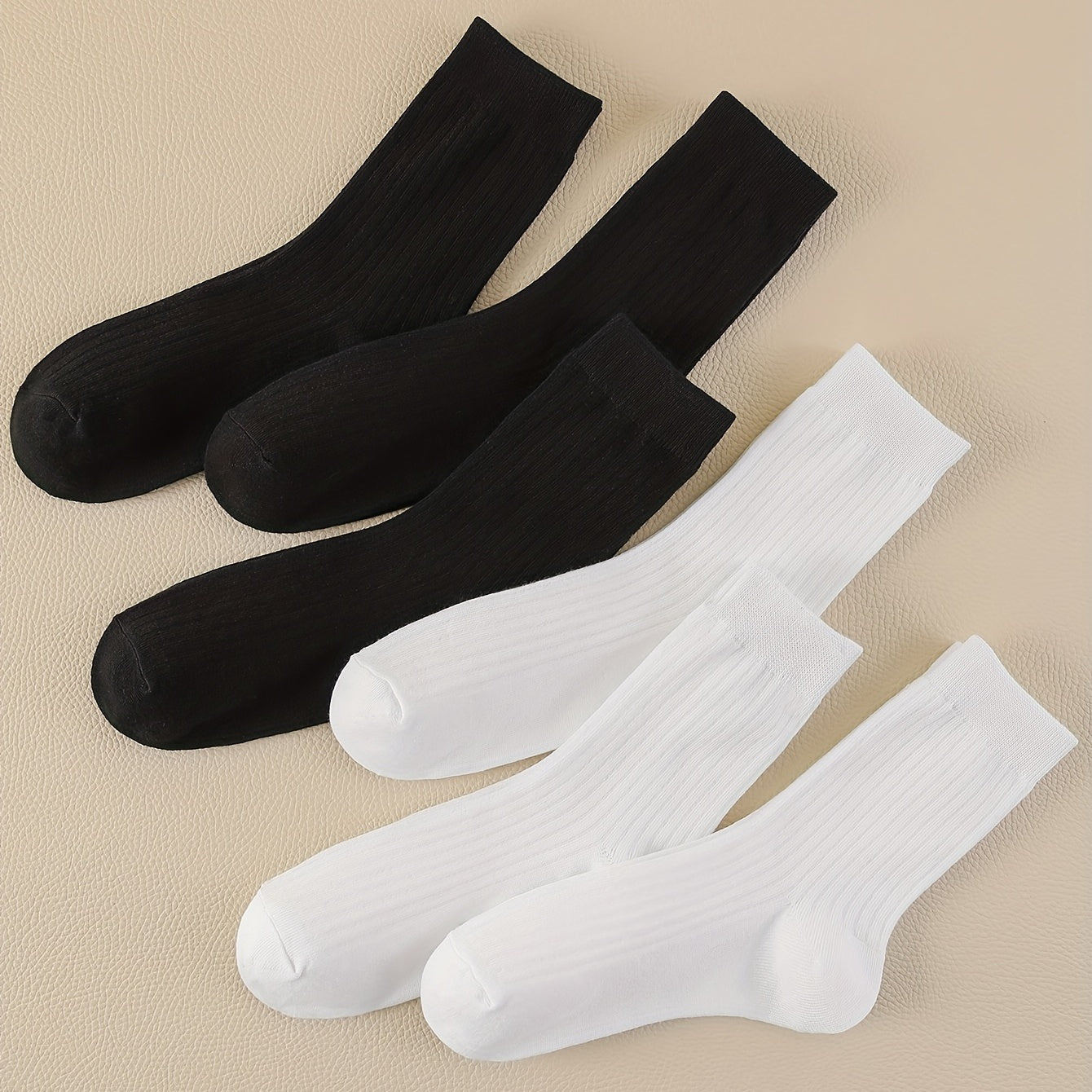 6 Pairs Comfy Mid Tube Solid Socks Women's Stockings & Hosiery