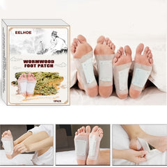 10pcs Wildly Wormwood Foot Pad Dehumidifying Massage Improve Sleep Stickers