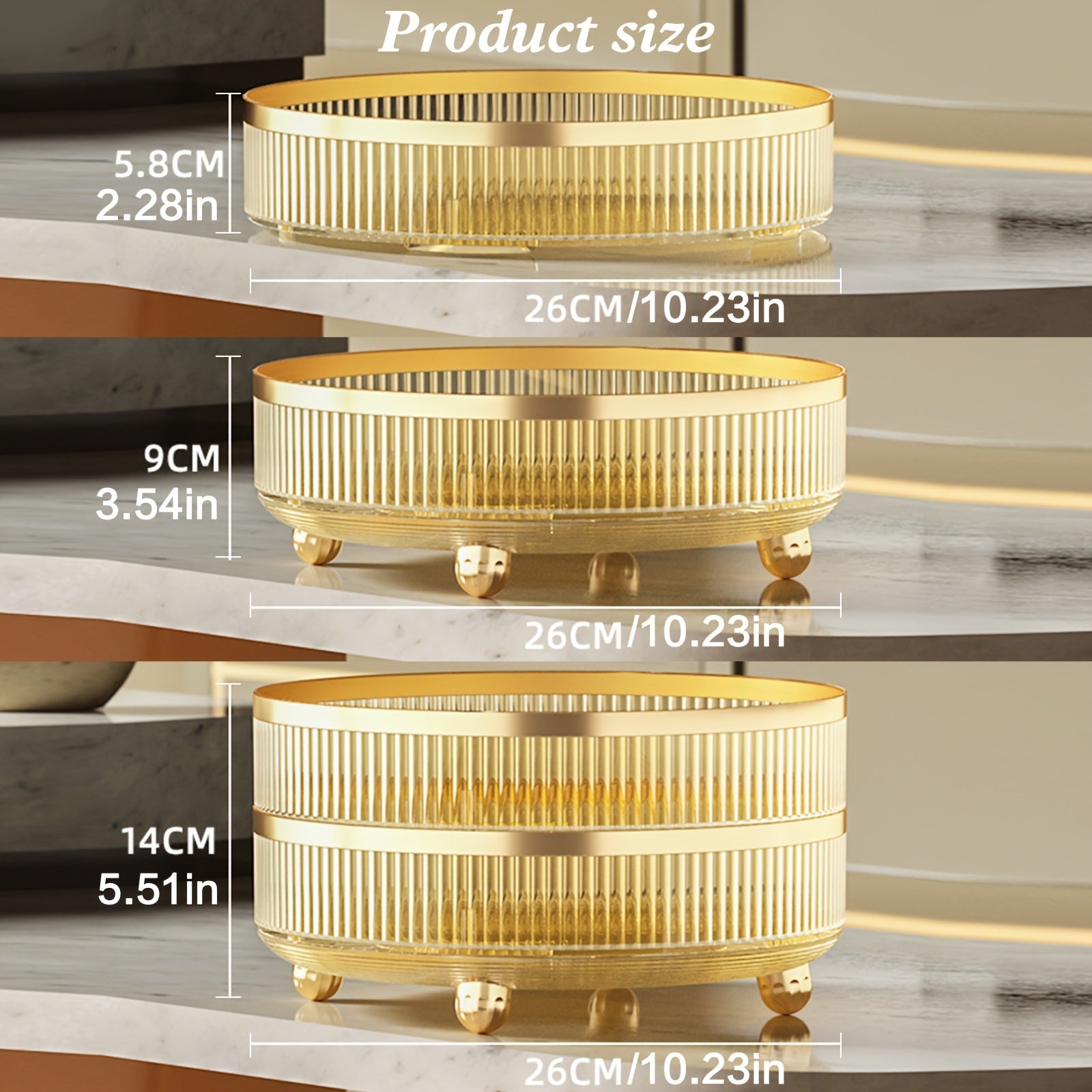 360 Degree Rotating Kitchen Storage Rack