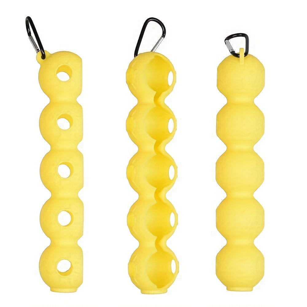 5-Ball Silicone Golf Ball Holder with Secure Buckle