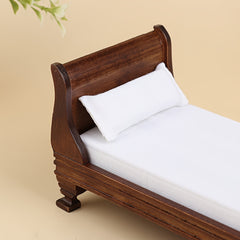 Wooden Single Bed Dollhouse Furniture Decor Toy