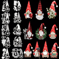 10pcs Christmas Gnome Metal Cutting Dies for Card Making DIY Scrapbooking Decor