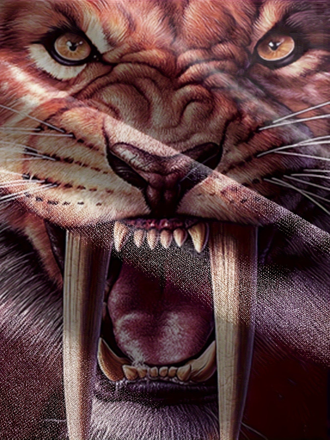 3D Smilodon Print Short Sleeve T shirt Kids Summer Clothes
