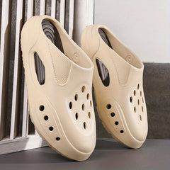 Men's Platform Slides Closed Toe Slippers