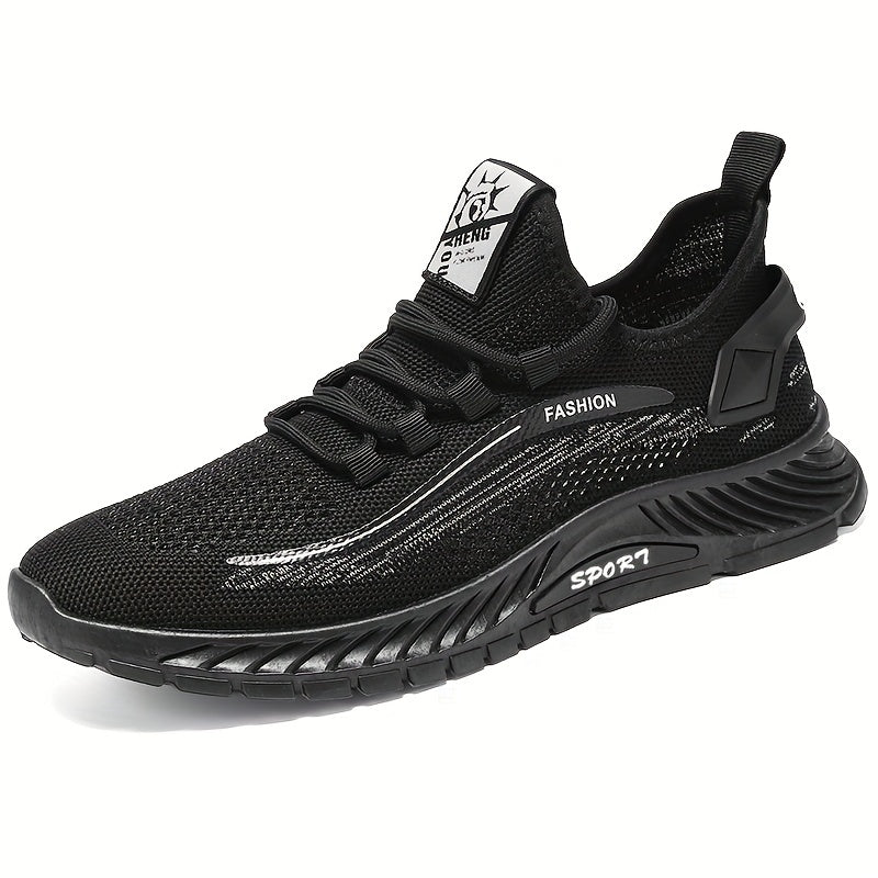 Men's Slip-on Sneakers with Shoelaces Breathable Lightweight Athletic Shoes