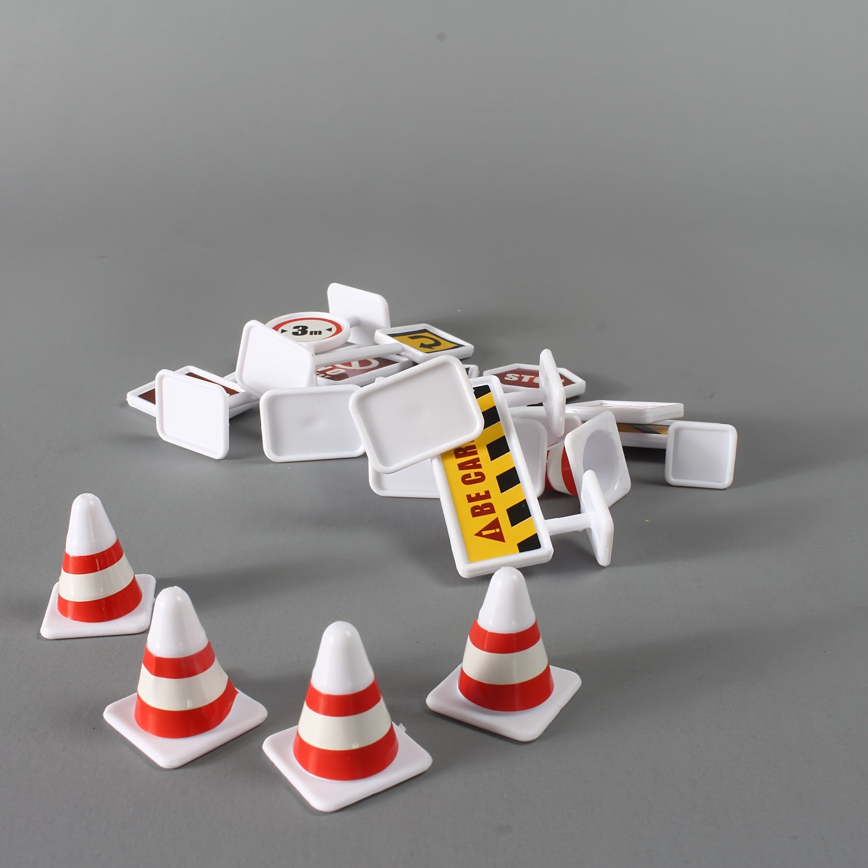 15 in 1 Road Sign Model Toys Urban Traffic Obstacle Signs Signal Lights Simulati