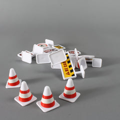 15 in 1 Road Sign Model Toys Urban Traffic Obstacle Signs Signal Lights Simulati