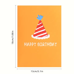 3D Pop Up Birthday Card Cat Farting Confetti Funny Card