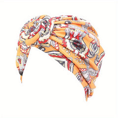 Boho Print Turban Cap Twist Knot Head Wrap Chemo Cap Bandana Ramadan