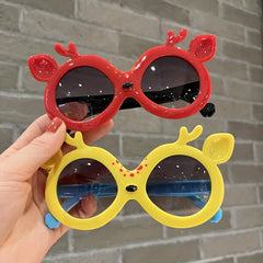 Kids Cartoon Deer Sunglasses Sun Protection Accessory for Outdoor Activities