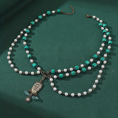 Faux Pearl Beaded Head Chain Vintage Hair Accessories