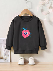 OERYUI Cartoon Peach Graphic Sweatshirt Kids Pullover Comfy Clothes Gift