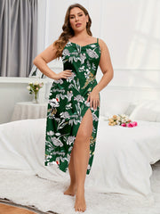 Floral Print Cowl Neck Nightdress