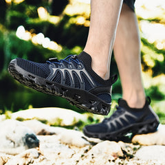 Women's Knitting Flat Sports Sneakers Lace Up Fitness Gym Shoes