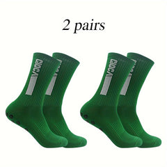 Non Slip Football Socks With Grip Pads - Breathable Outdoor Sports Socks