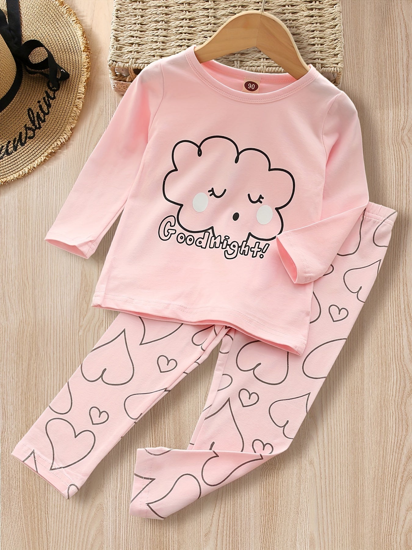 Kid's Cloud Pajamas Set Comfy Casual PJ Set Girl's Loungewear