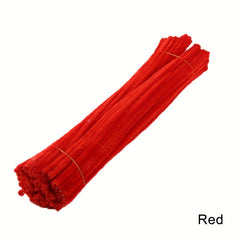 100pcs Polyester Hair Root Hair Strip Twist Sticks for Handcraft Artworks