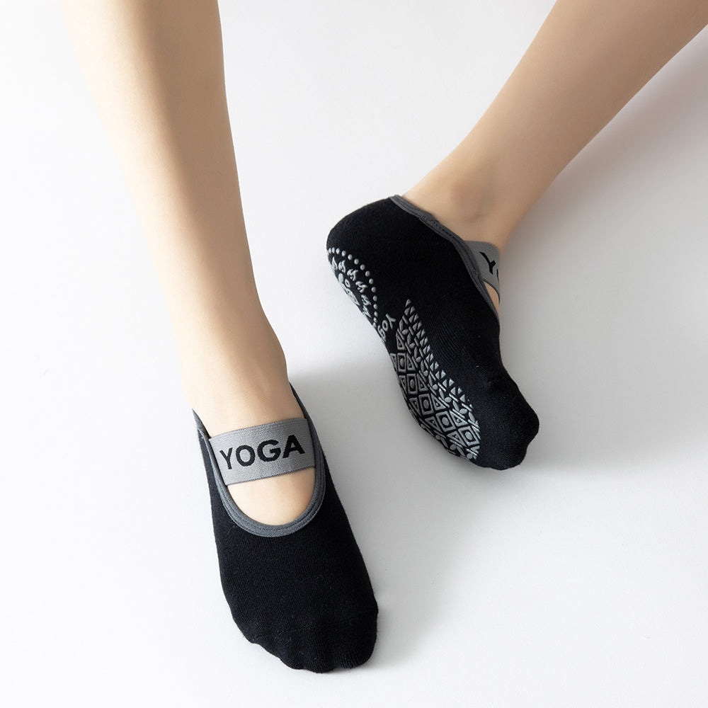 Women's Dew Instep Wide Elastic Band Monogrammed Yoga Socks