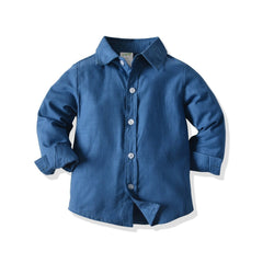 Boys Casual Long Sleeved Shirt Autumn Winter