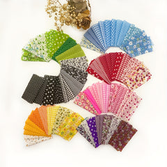 100pcs 9 Square Cotton Quilted Patch Fabric DIY Sewing Fabric
