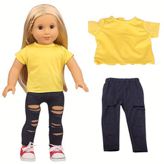 18 Inch Doll Outfit Set Colorful Polyester Clothes for Dolls Perfect Gift