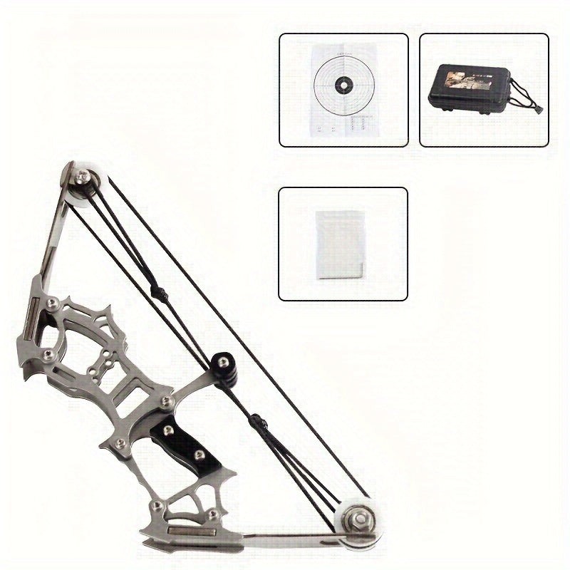 Mini Handheld Composite Bow Archery Set - Stainless Steel Mini Bow