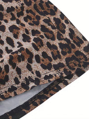 Leopard Print Flare Leg High Waist Pants