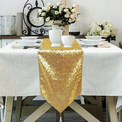 Polyester Table Runner Sequins Glitter Tassel Table Cover for Decor