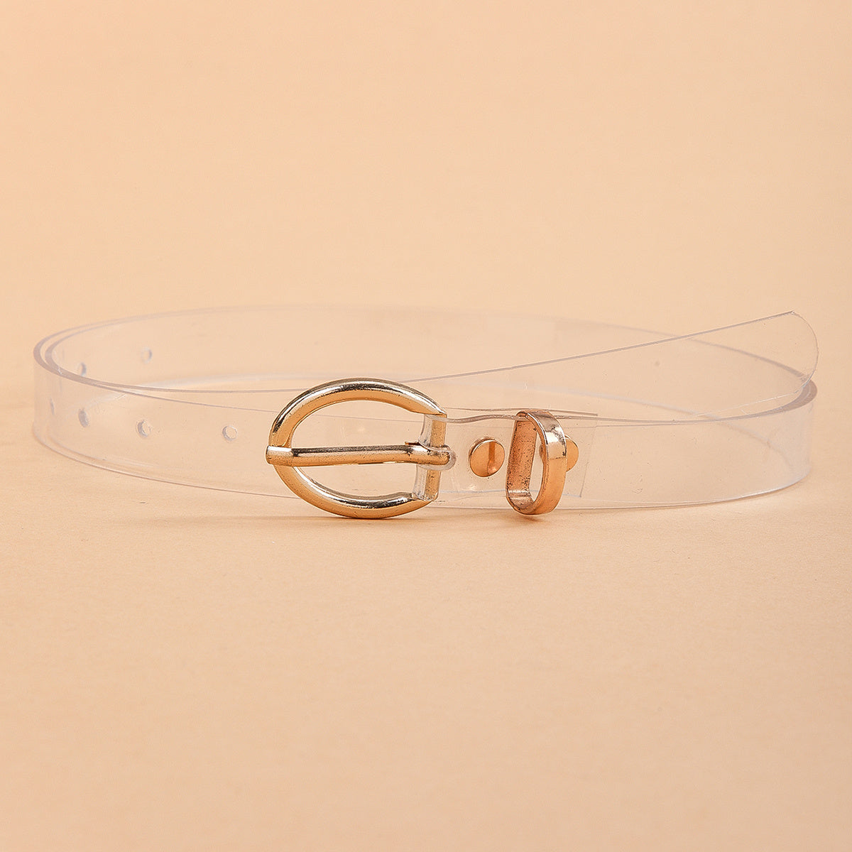 Thin Transparent Plastic Waist Belt Tie in Jeans Style