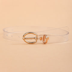 Thin Transparent Plastic Waist Belt Tie in Jeans Style