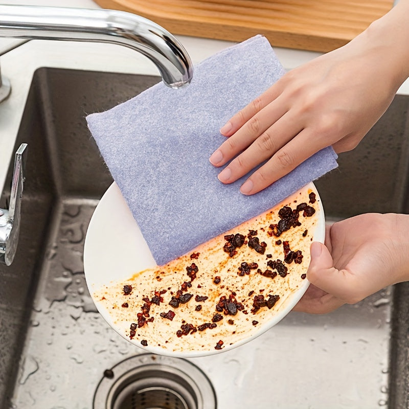 5pcs Reusable Paper Towels for Kitchen: Ultra Fine Coconut Shell Sponge Cloth