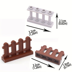 20pcs Building Block Scenes Basic Components 33303 15332 Fence Handrail Pen Rail