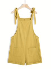 Patch Pocket Jumpsuit Casual Loose Fit Spring Summer Women's Clothing