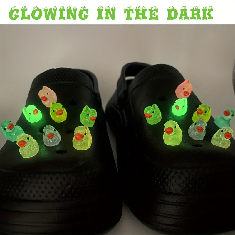 16pcs Luminous Duck Shoe Charms for Sandals Clogs - Brighten Your Steps
