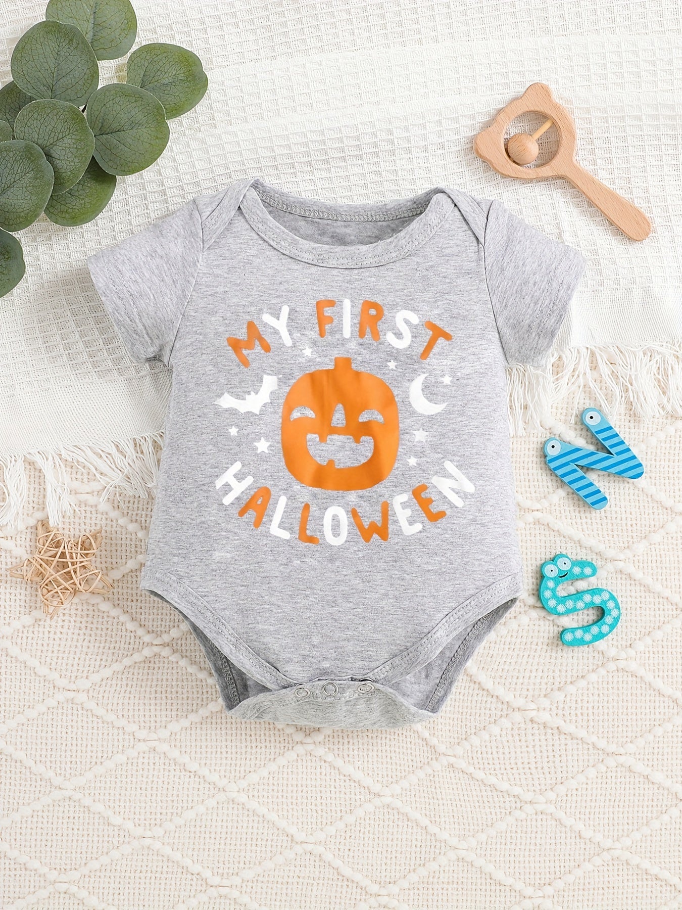 My First Halloween Pumpkin Onesie Bodysuit