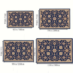 Dark American Classic Pattern Large Area Carpet