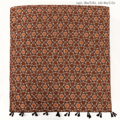 Boho Tassel Scarf Vintage Floral Print Shawl