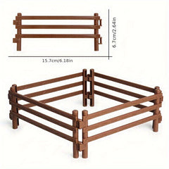 Rustic Farmhouse Decorative Fence PVC Model for Sand Table Play Gray