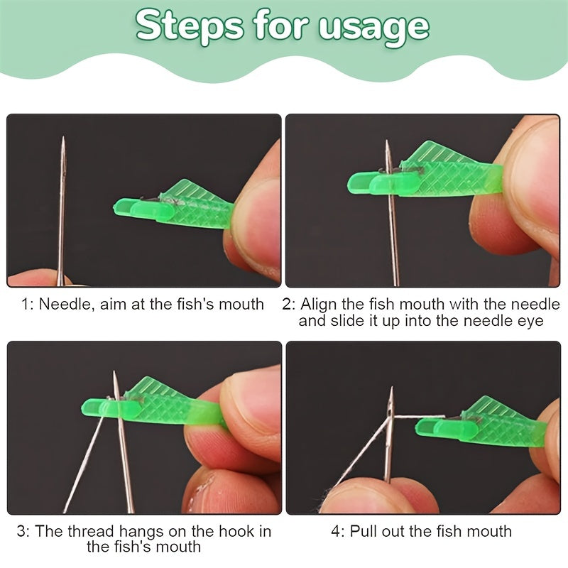 10pcs Plastic Fish Needle Threaders Sewing Tool for Embroidery Cross Stitch