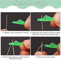 10pcs Plastic Fish Needle Threaders Sewing Tool for Embroidery Cross Stitch