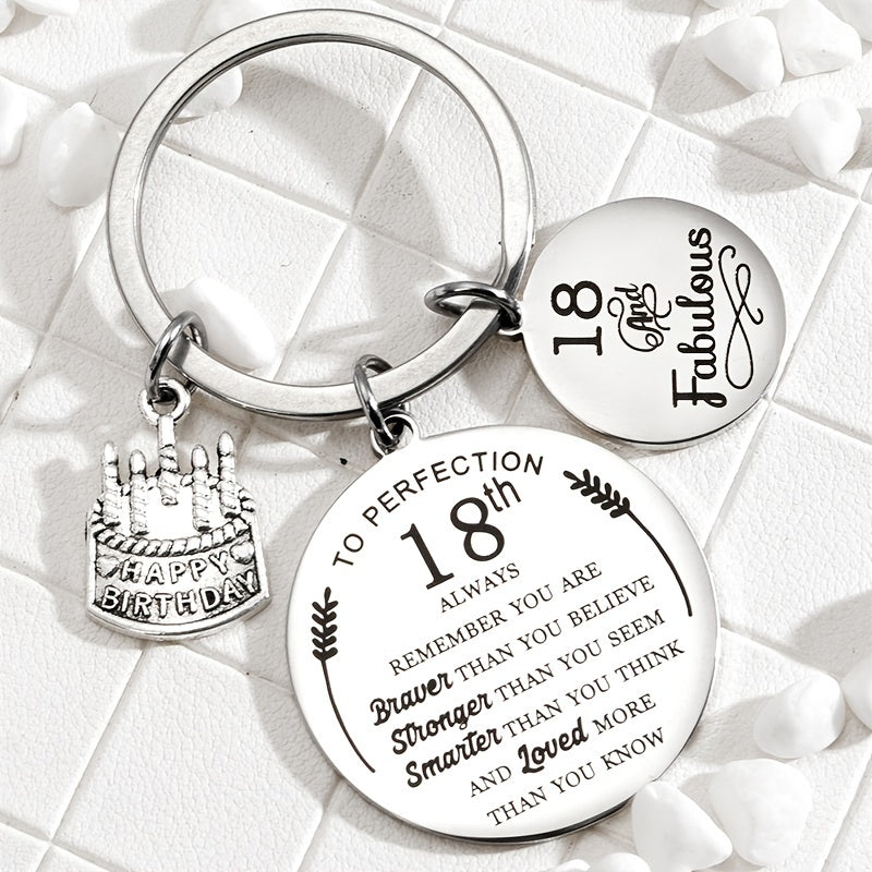18th Birthday Keychain Stainless Steel Creative Accessory Boys Girls
