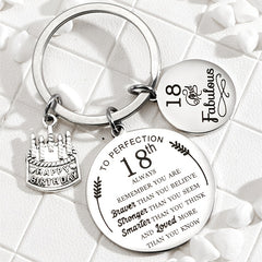 18th Birthday Keychain Stainless Steel Creative Accessory Boys Girls