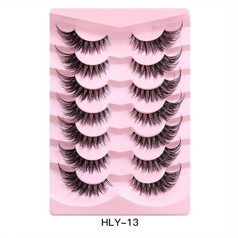 7 Pairs Fox Eye False Eyelashes Daily Stage Makeup Eyelashes
