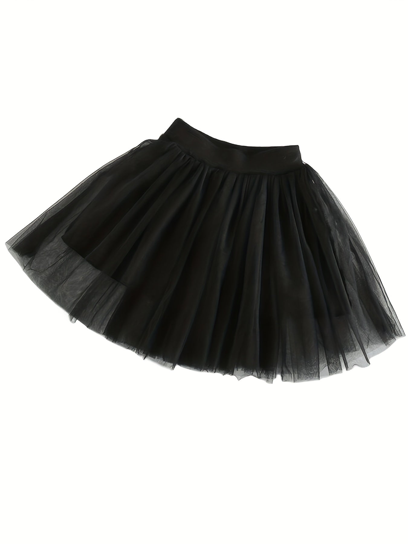 Toddler Girls Solid Tutu Skirt Mesh Skirt For Ballet Dance Practice